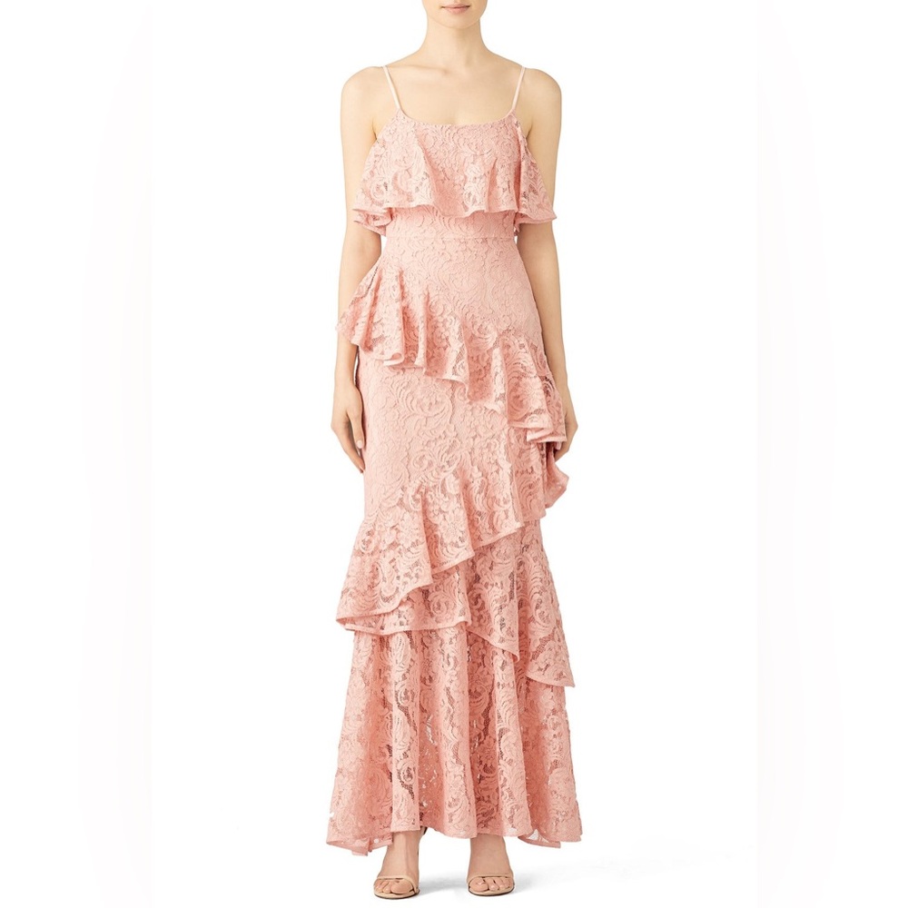 cooper st Pink Ruffled Tiered Dress